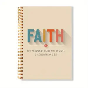 Faith Spiral Notebook, 1 Set Motivational Positive Journal Notebook, Student Line Writing Book for Student, Office Stationery & Supplies, Devotional Notebook