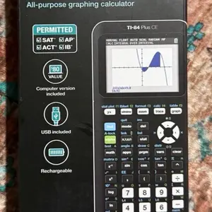 Texas Instruments TI 84 Plus CE Graphing Calculator WITH Case Cable Black new