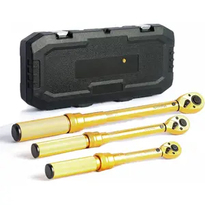 1/4 3/8 1/2 inch Drive Click Torque Wrench, 3 count Torque Wrench Set 20-240in.lb, 10-45ft.lb, 10-170ft.lb,72- Dual Range Scales with Quick Release Reversible  for