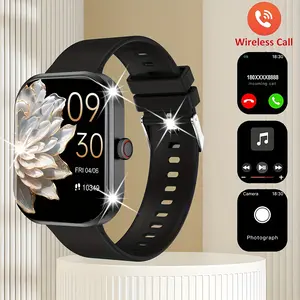 2026 New 2.01-inch HD full touchscreen, men's and women's smartwatch, wireless call/receive, step counter, multiple outdoor sports modes, sedentary reminder, alarm, rechargeable battery, compatible with iPhone and Android