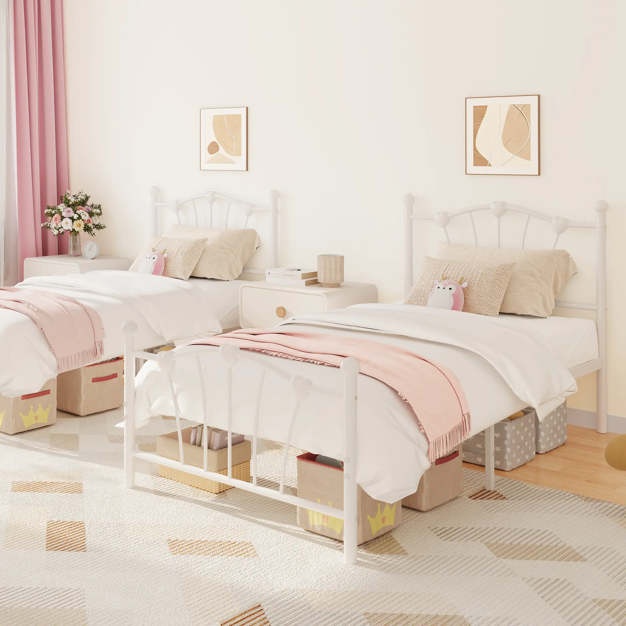 White New white structure TWIN BED