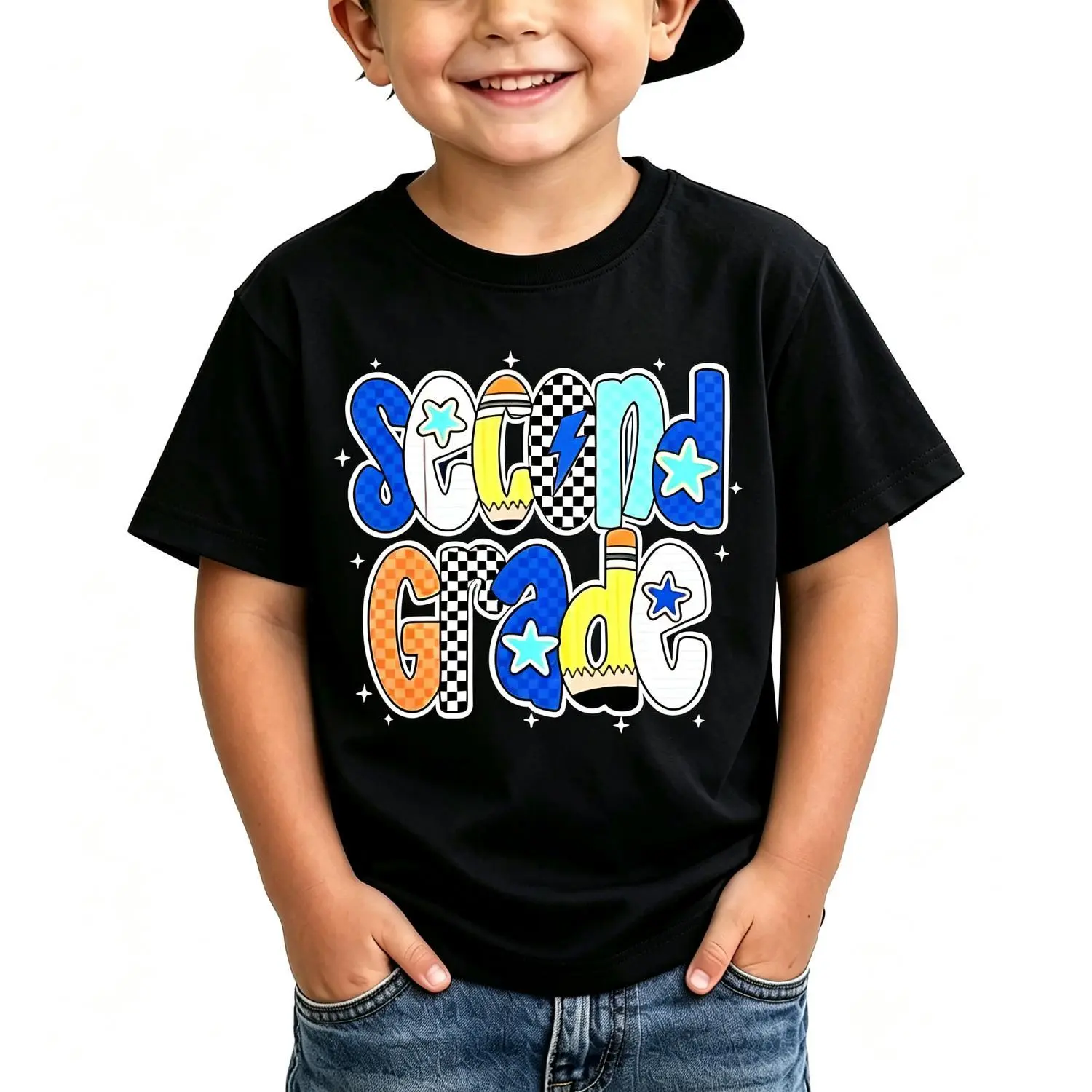 Back to School Hello Second Grade Team 2nd Grade Boy Girl T-Shirt