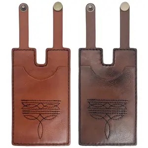 Boot Wallet For Women Western With Snap Strap Leather  Credit Card Holder(2pcs)