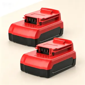 18V Replacement Battery 2 Pack 3.6Ah PC18BLX for Porter Cable 18V Tools Compatible with PC18B PC18BL PC18B-2 PC18BLEX PCC489N PCC188 Power Tool Battery (Red) + Reusable High Capacity Long Runtime