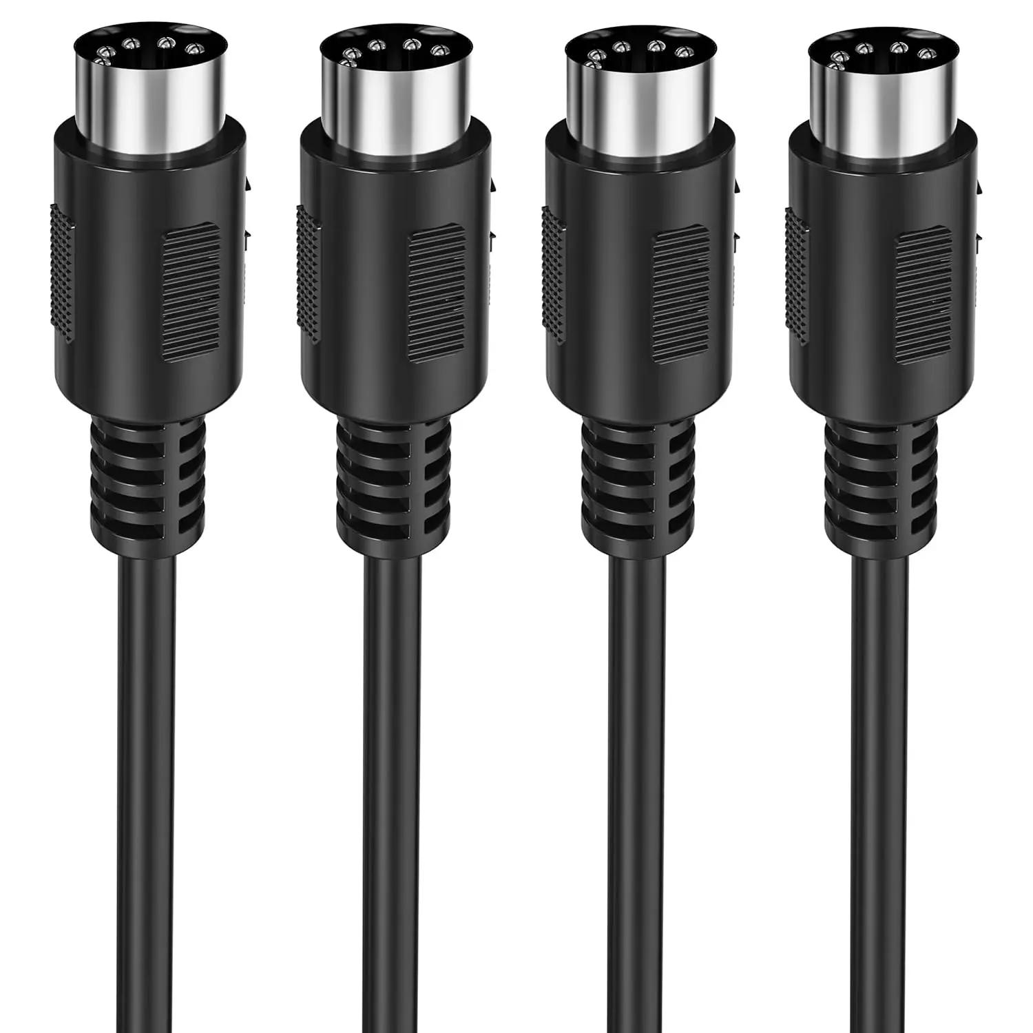 MIDI Cable, 2-Pack 6-Feet Male to Male 5-Pin MIDI Cable Compatible with MIDI Keyboard, Keyboard Synth, Rack Synth, Sampler, External Sound Card, Sound Source and Other Music Gear