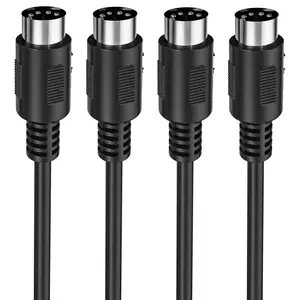 MIDI Cable, 2-Pack 6-Feet Male to Male 5-Pin MIDI Cable Compatible with MIDI Keyboard, Keyboard Synth, Rack Synth, Sampler, External Sound Card, Sound Source and Other Music Gear
