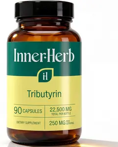 Tributyrin 250 mg Capsule Supplement for Daily Use - Supplement for Adults (90 Capsules, 90 Servings)