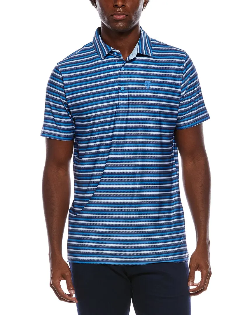 Ben Sherman Multi Stripe Tech Jersey Sports Fit Polo Shirt