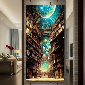 Bookshelf Star Tower Diamond Painting Kit, Mosaic Craft Set, Beginner Friendly 5D DIY Art Tool, Round Full Diamond Gem Drawing Gift, Diamond Art Tools