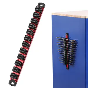 #Summervibes WORKPRO Magnetic Screwdriver Organizer and Wrench Organizer, Aluminum Rail Magnetic Tool Organizer, Tool Holder, Toolbox Organization, 12-Slot Screwdriver and Wrench Holder (Tools not Included)