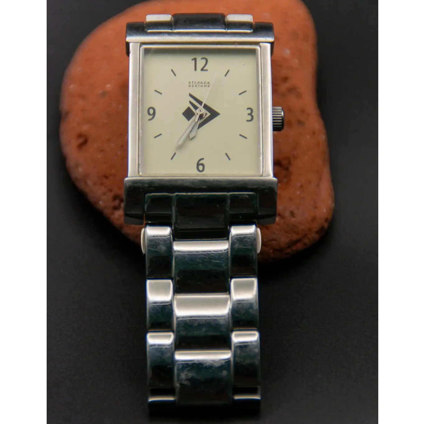 Silpada Designs Stainless Steel Tank or Boyfriend Watch - Needs battery