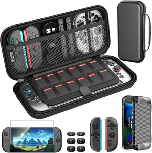 Switch 2 Case Compatible Switch & 2025 Switch 2 Protective Hard Portable Travel Carry Case Shell Pouch Compatible with Switch Console and Accessories
