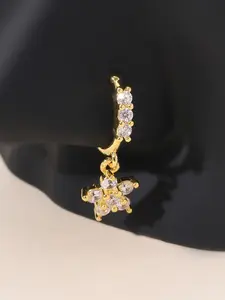 Piercing-Free Star Pendant Nose Ring, Unisex Daily Wear Jewelry, Zircon Plated Metal Coating, Perfect for Wedding & Special Occasions