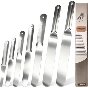 Caulking Spatula Set, 958-G01 7- Stainless Steel Caulking Kit with Spatulas for Efficient,Widths from 3/8" to 1-1/2,Professional-Grade Caulk Finishing