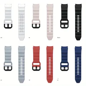 6pcs Sport Siliocne Watch Band Strap for Samsung Galaxy Watch 4/5/6/7 40mm/44mm/ Classic 43mm/47mm