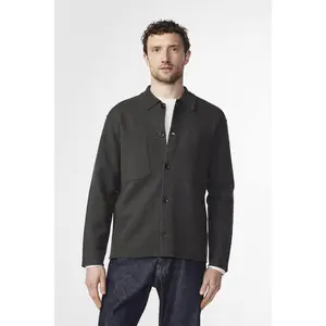 Jonas Boiled Wool Overshirt - Dark Army | NN.07