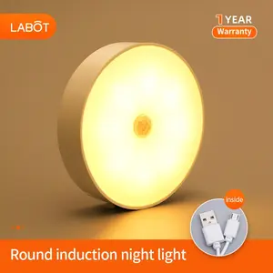 Human Body Sensor LED Night Light, Hallway Bedroom Bedside Charging Induction Lamp, Night Sleep Lighting, Energy-Saving Design