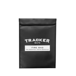 212 MAIN FB1511 Tracker Safe Fire & Water Resistant Bag - 15x11 in Tri-Layered Zippered Cover with Cloth Layer