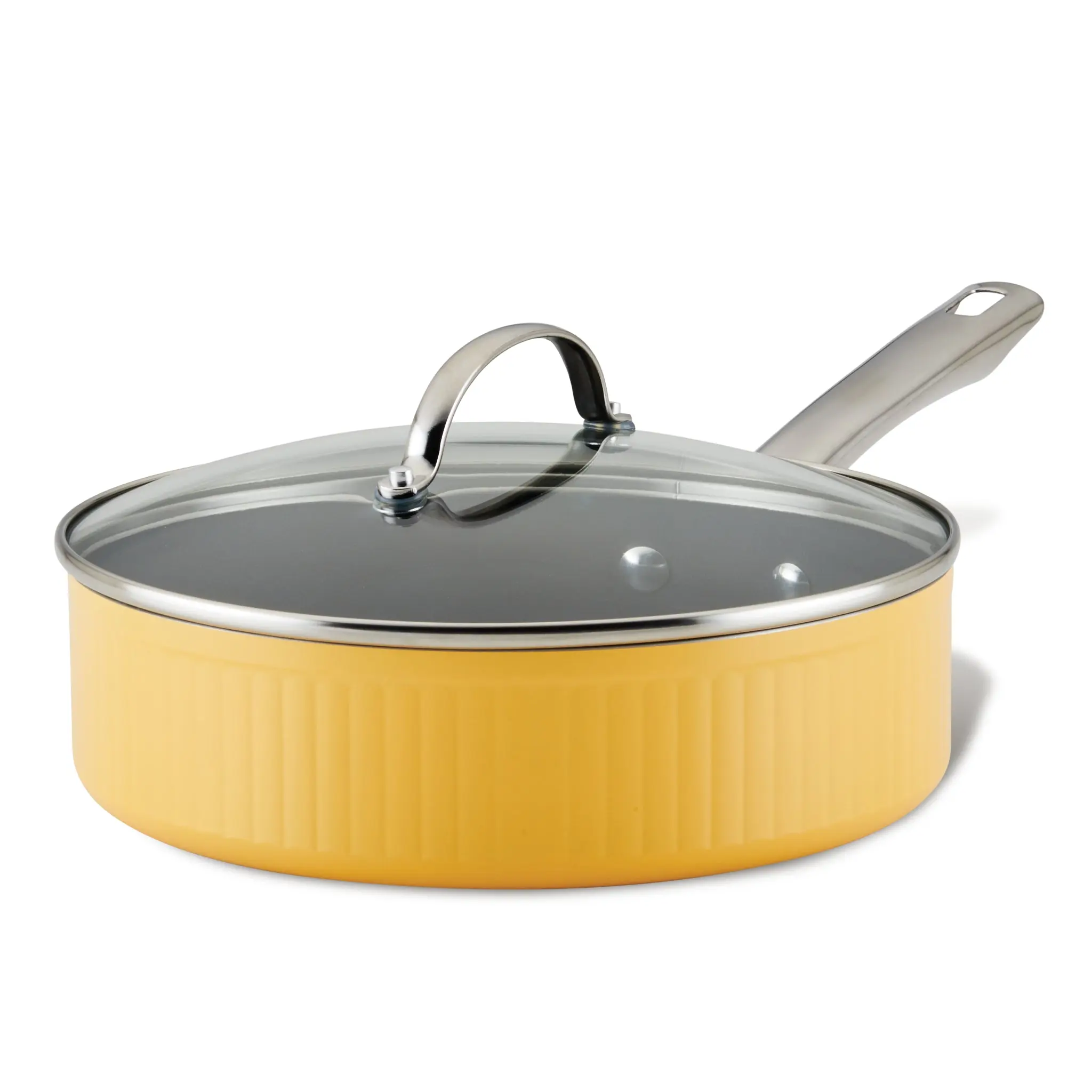 Style Nonstick Cookware Saute Pan with Lid, 3-Quart Aluminium Handles Pots Glass