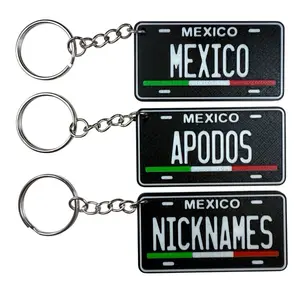APODOS Y FRASES Mexico Llavero de Plastico Personalizado Estilo Mini Placa 3D | Custom Keychain Mexican NICKNAMES & PHRASES Mini License Plate Design | Llaveros Personalizados de Plastico PLA Plastic Keychains