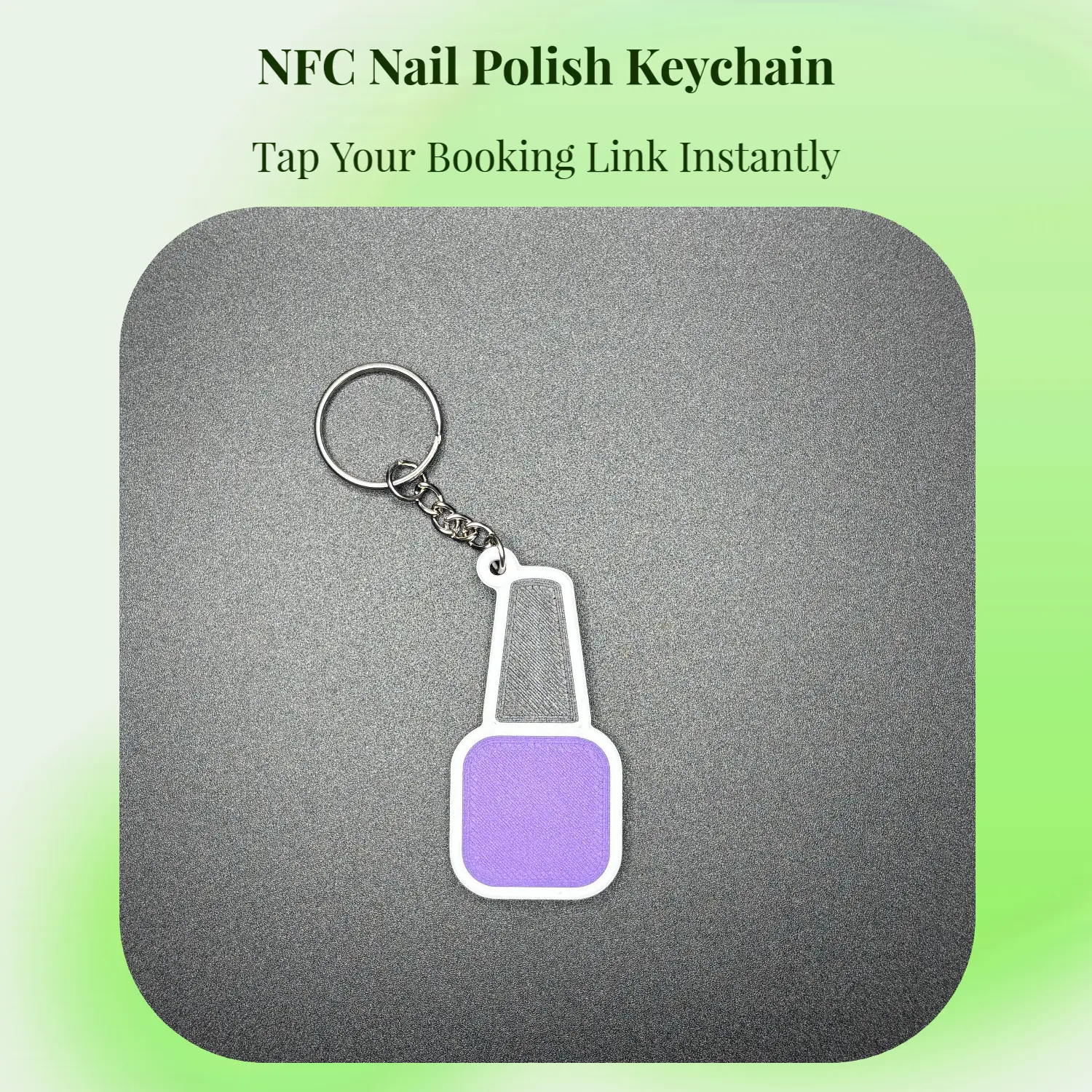 Purple Nail Polish NFC KeyChain