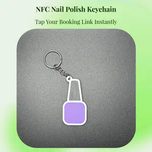Purple Nail Polish NFC KeyChain