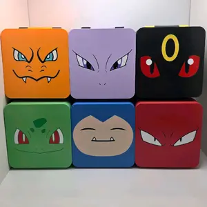NEW Pokémon-Themed Deck Box Handcrafted TCG Storage for Trainers & Collectors with Unique Character Designs in Assorted Colors - Holds Toploaders-Sleeved-Raw Cards - Made-To-Order