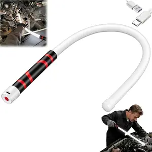Flexible LED Light Stick Handheld Work Light, Bendable Silicone Strip Flashlight with Three Brightness Modes, USB Rechargeable High Lumen Lamp, Fit for Car Repair, Mechanical Inspection and Tight Space, Practical Item for 618 Shopping Season
