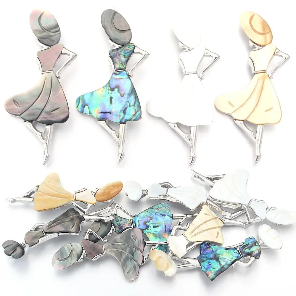 1Pc Natural S Lady Brooches S Pendants For Women Unisex For Jewelry Making Findings DIY Necklace Brooch Accessories