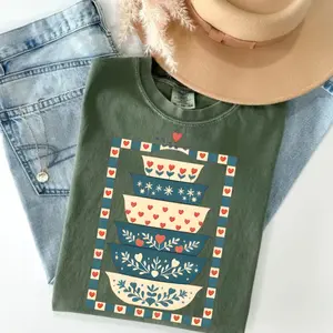 Comfort Colors Grandma’s Closet Floral Stacked Bowls Shirt, Thrifting T-shirt, Grandmacore Tee, Antique Shirt