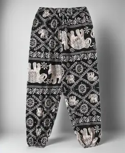 Ultra-Comfortable 100% Egyptian Handmade Harem Pants (Black/White)