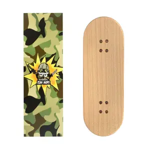 Teak Swap Fingerboard Deck & Graphic Wrap - "Teak Army Camo" - 32mm x 97mm
