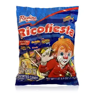 Rico Fiestade ricolino 3 lb.  incluye duvalin, paletas , panditas y bodadin Candy Sweet Snack. JOVY HAPPY MIX Bonbon Candies