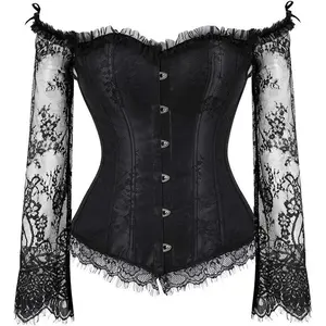 Plus Size Corsets for Women Renaissance Corset Strap Black Costumes Princess Overbust Womenswear Clothes