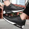 Men's Air Cushion Outdoor Low Top Sneakers, Comfortable and Durable Casual PU Leather Shoes, Ideal for Active Lifestyle, New Fashionable Sneakers, Casual Sneaker Trainer