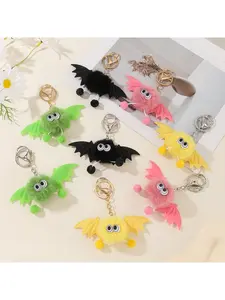 Imitation mink fur, little bat, little devil backpack pendant, plush car keychain, chain hanging pendant