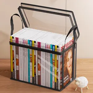 3pcsStudent Dorm Clear Desktop Bookshelf Organizer, Moisture-proof Storage Box for Books, Dolls & Clothes Reusable