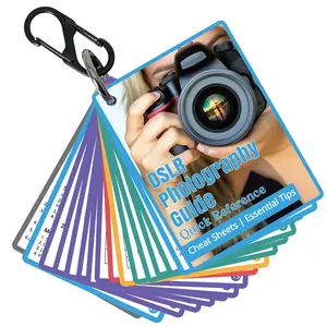 Photography Cheat Sheet for DSLR Camera Accessories for Canon Nikon Sony,Quick Reference Cards Photographers Book for Beginners,Settings,Exposure, Modes,Composition,Lighting, etc.4×3 Inch