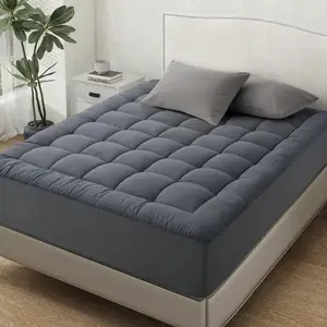Luxury Quilted Cooling Mattress Pad - 450GSM Soft Fluffy Mattress Protector with Deep Pocket (8-21in), Breathable & Machine Washable
