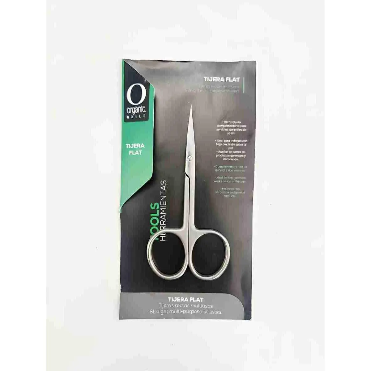 Organic Nails Flat Scissors, Nail Care Manicure Tool for Precision Cut, Nail Art Manicure