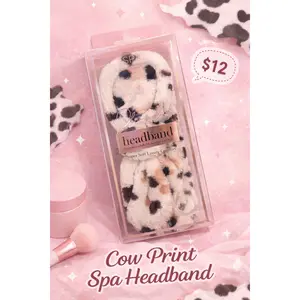 Cow Print Plush Headband
