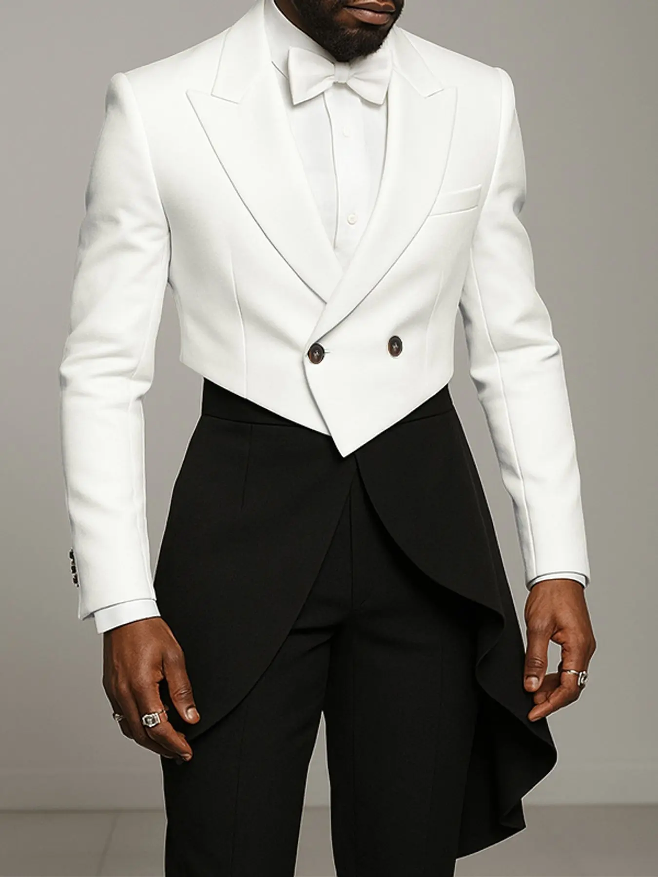 INCERUN Men's Fashion Elegant Asymmetrical Design Solid Color Long Sleeve Suit Jacket, Suit Blazer, Perfect for Daily Wear, Stylish and Comfortable