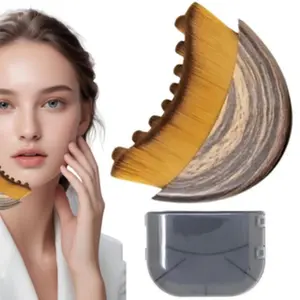 Lymph Contour Facial Brush for Dry Brushing, Ergonomic Design Facial and Jawline Lymphatic Drainage Massager that Relieves Fatigue and Firms Skin, Body Care Tool