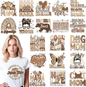 Mother's Day Transfer Stickers - 20 Sheets Mama Iron on Transfers Ready to Press Heat Patches Vinyl DTF Decals for T Shirts Clothes DIY Crafts Women Clothing Bag Appliques Pillow Decorations