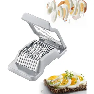 Egg Slicer for Hard Boiled Eggs,  Heavy Duty Strawberry Slicer , Stainless Steel Wire Cup Slicer with Aluminium ,  for Eggs, Fruit, Spam, Mushroom and More