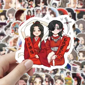 100 Q Version Tian Guan Ci Fu Stickers for Decorative Notebooks, Covers, Water Bottles, Cellphone, Phone Cases, Albums, Various Scenarios
