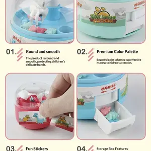 Mini Claw Machine Small Home Cute Dinosaur Plush Interactive Toy, Plaything, Ideal Gift for Kids, Fun Indoor Activity