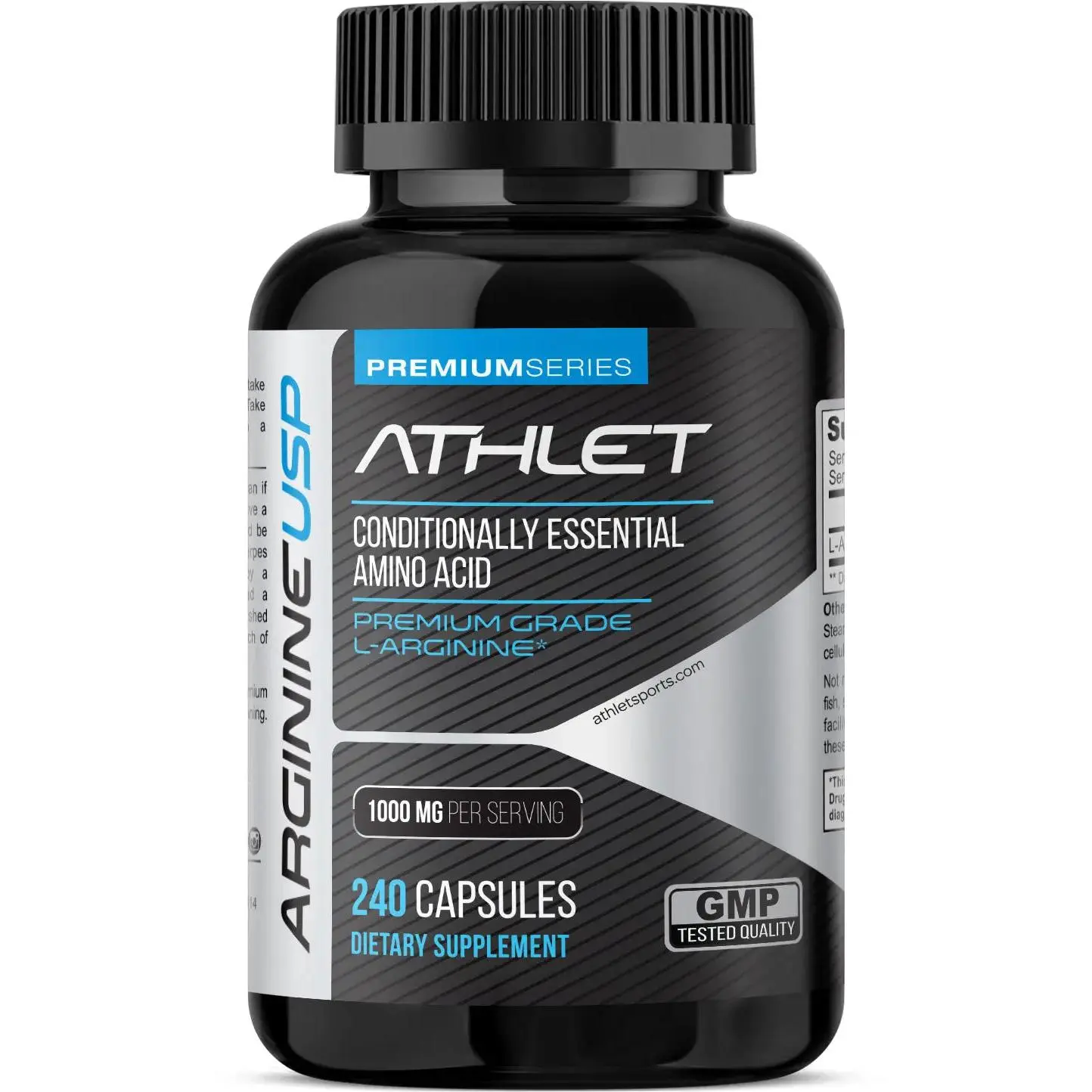 Athlet Premium Series L-Arginine USP 1000 mg 240 Capsules - Conditionally Essential Amino Acid for Muscle Health & Immune Support Made in USA - Healthcare