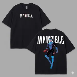Invincible Mark Grayson Superhero Graphic T-Shirt, Premium Gildan 5000 Heavyweight Cotton Crewneck Tee, High Quality Anime Comic Book Streetwear, Perfect Gift for Fans, Durable Print Classic Fit