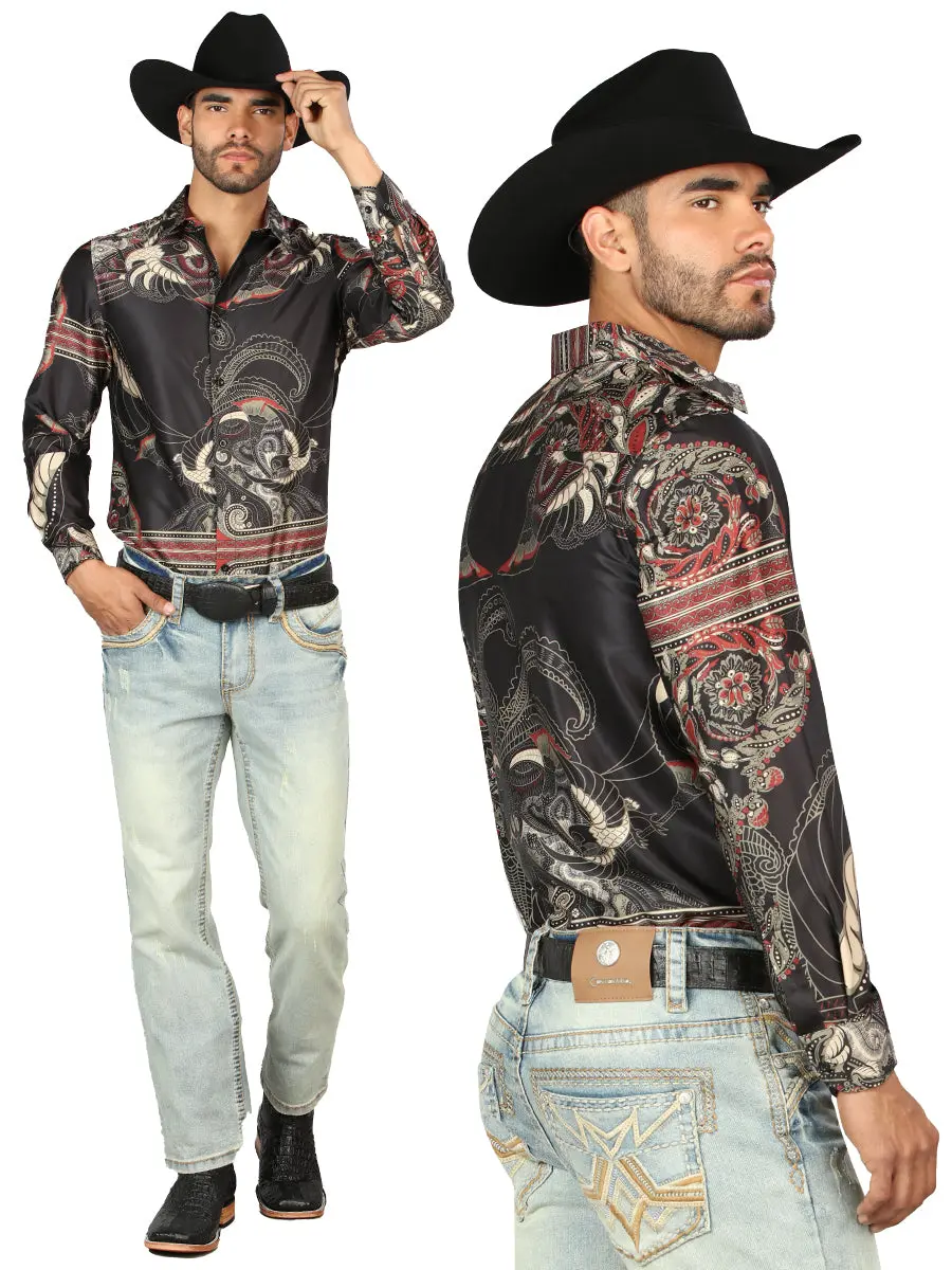 Centenario Men's Light Blue Denim with Embroidered Details 45317
